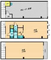 宝塚市安倉南１丁目ガレージオフィス　平面図
