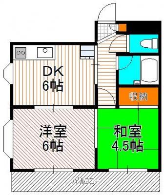 ミュ−ズマンション401号室【間取り】