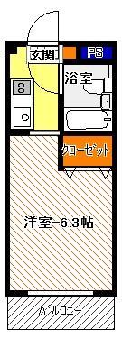 新城ロイヤルプラザ804号室【間取り】※反転タイプ